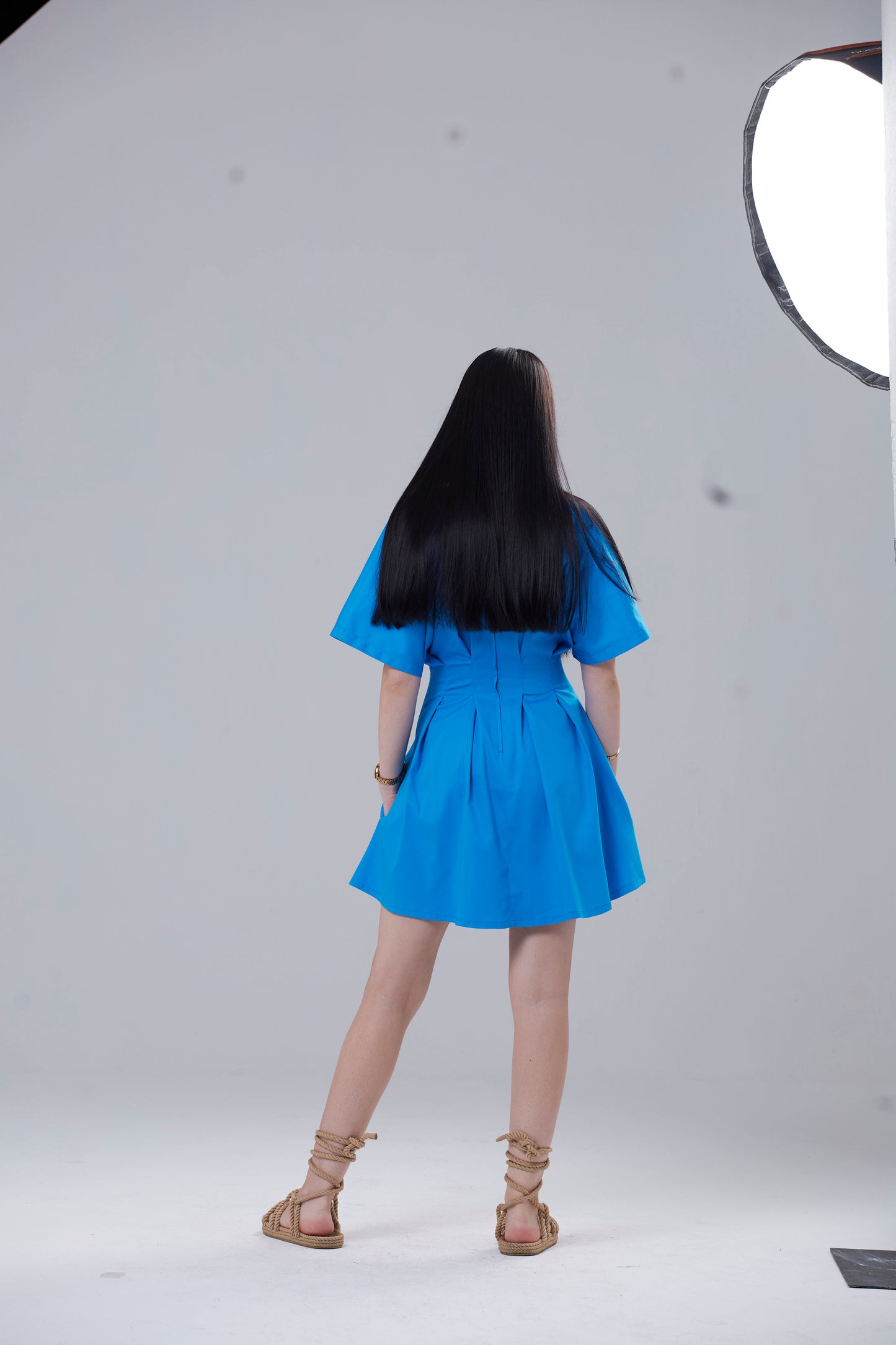 Zekhethelo Mini Dress - Cyan Blue
