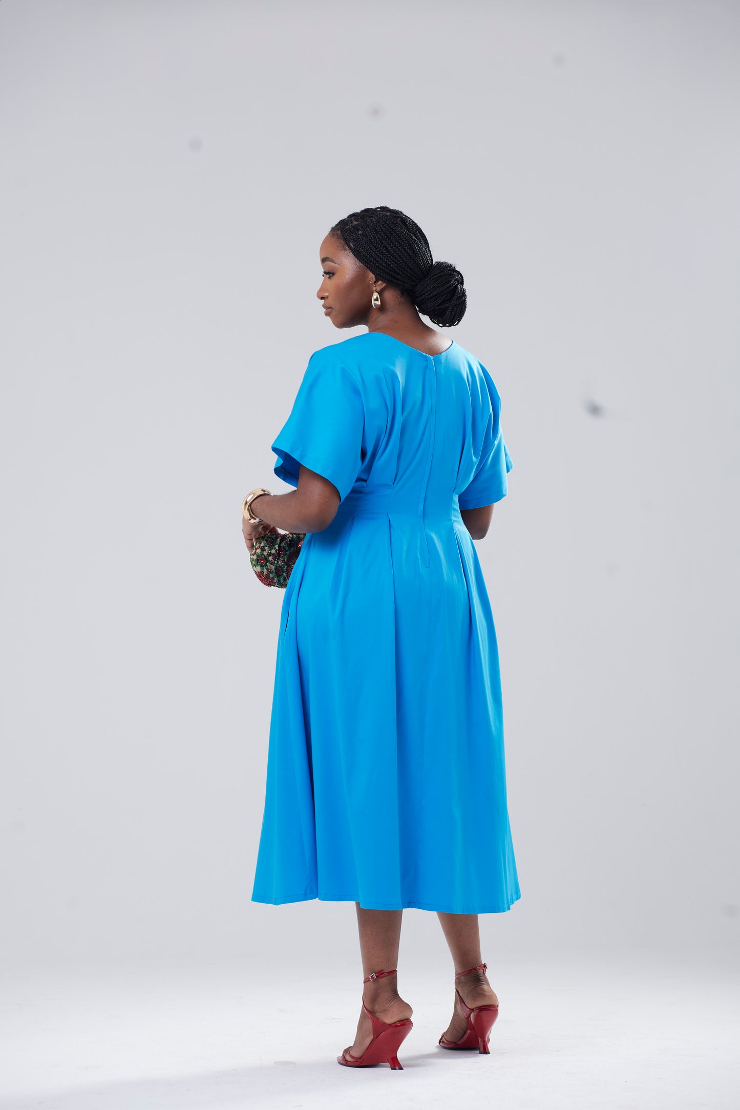Zekhethelo Maxi Dress - Cyan Blue