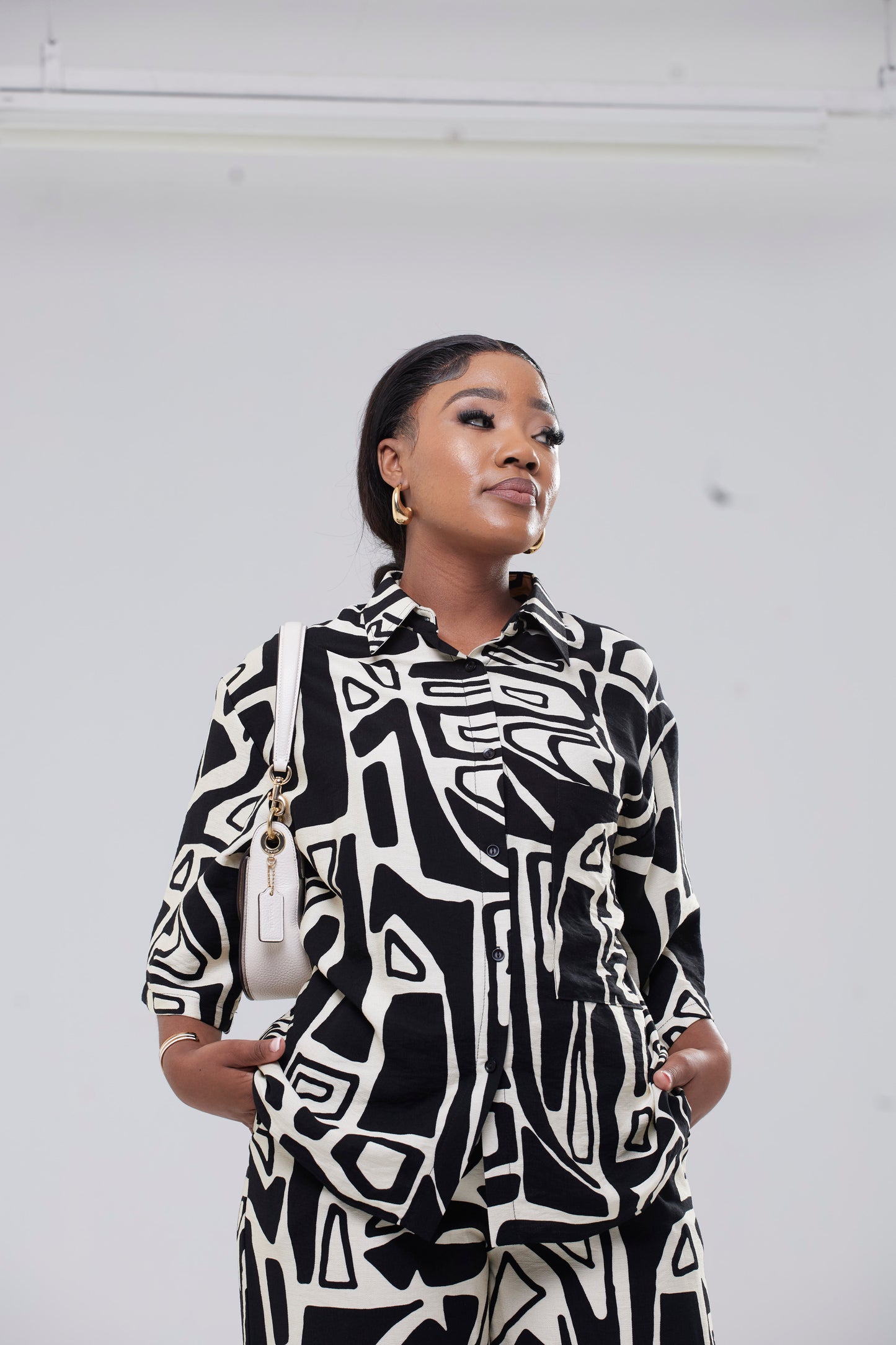 Miss AYA Shirt - B&W Print