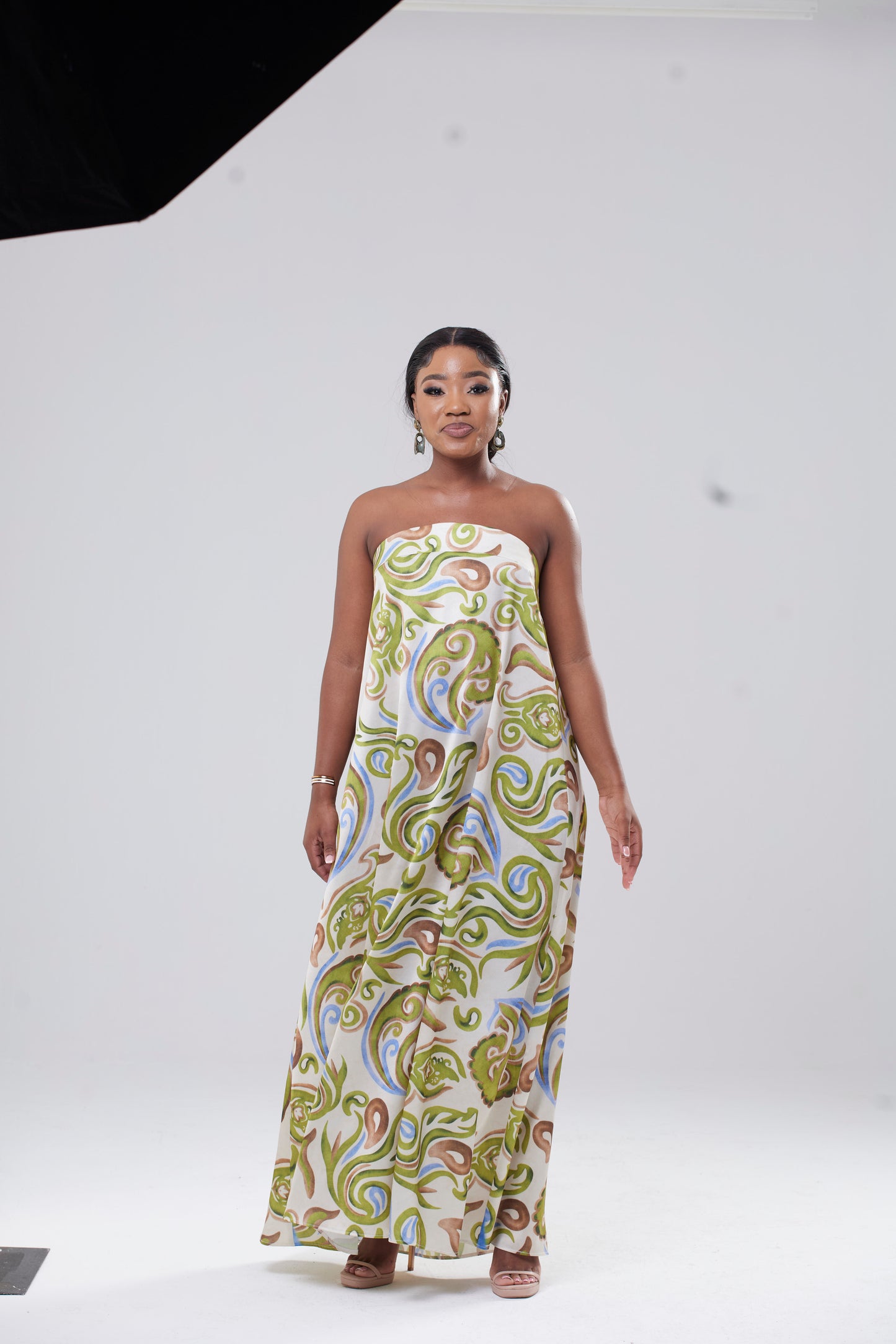 Strapless dress - Multicolour print