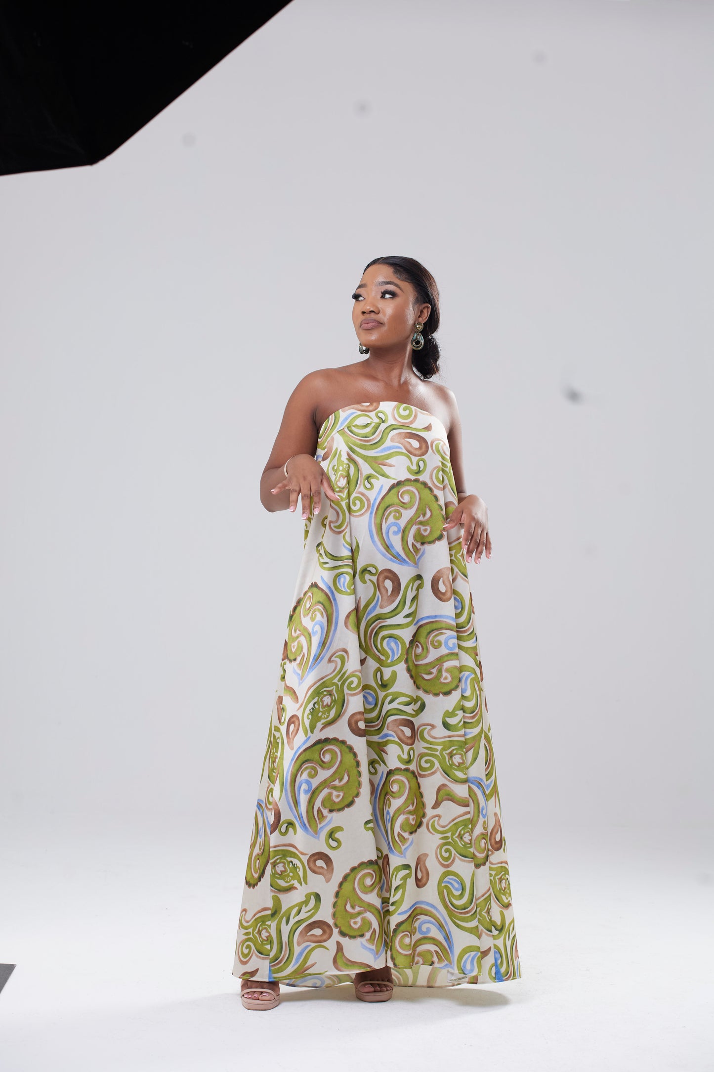 Strapless dress - Multicolour print