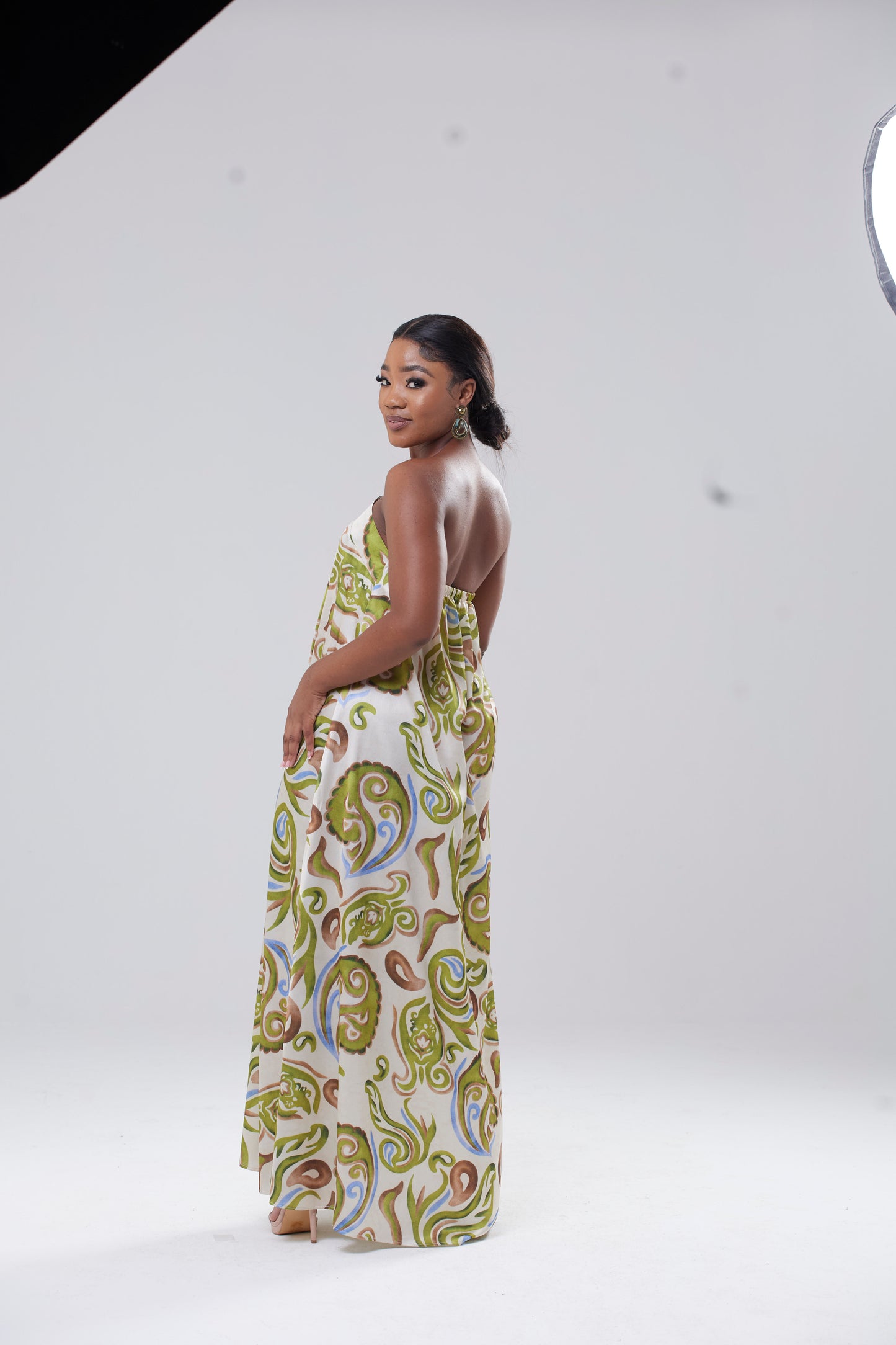 Strapless dress - Multicolour print