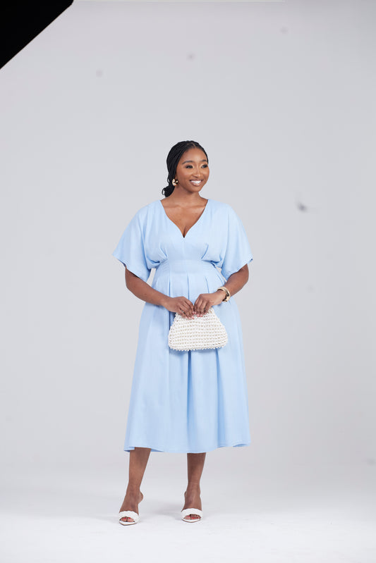 Zekhethelo Maxi Dress - Pale Blue
