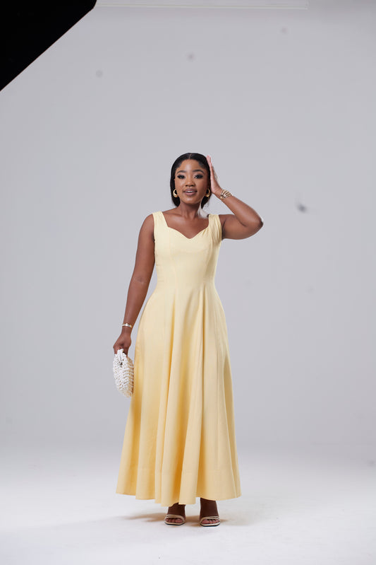 Aria Dress - Yellow