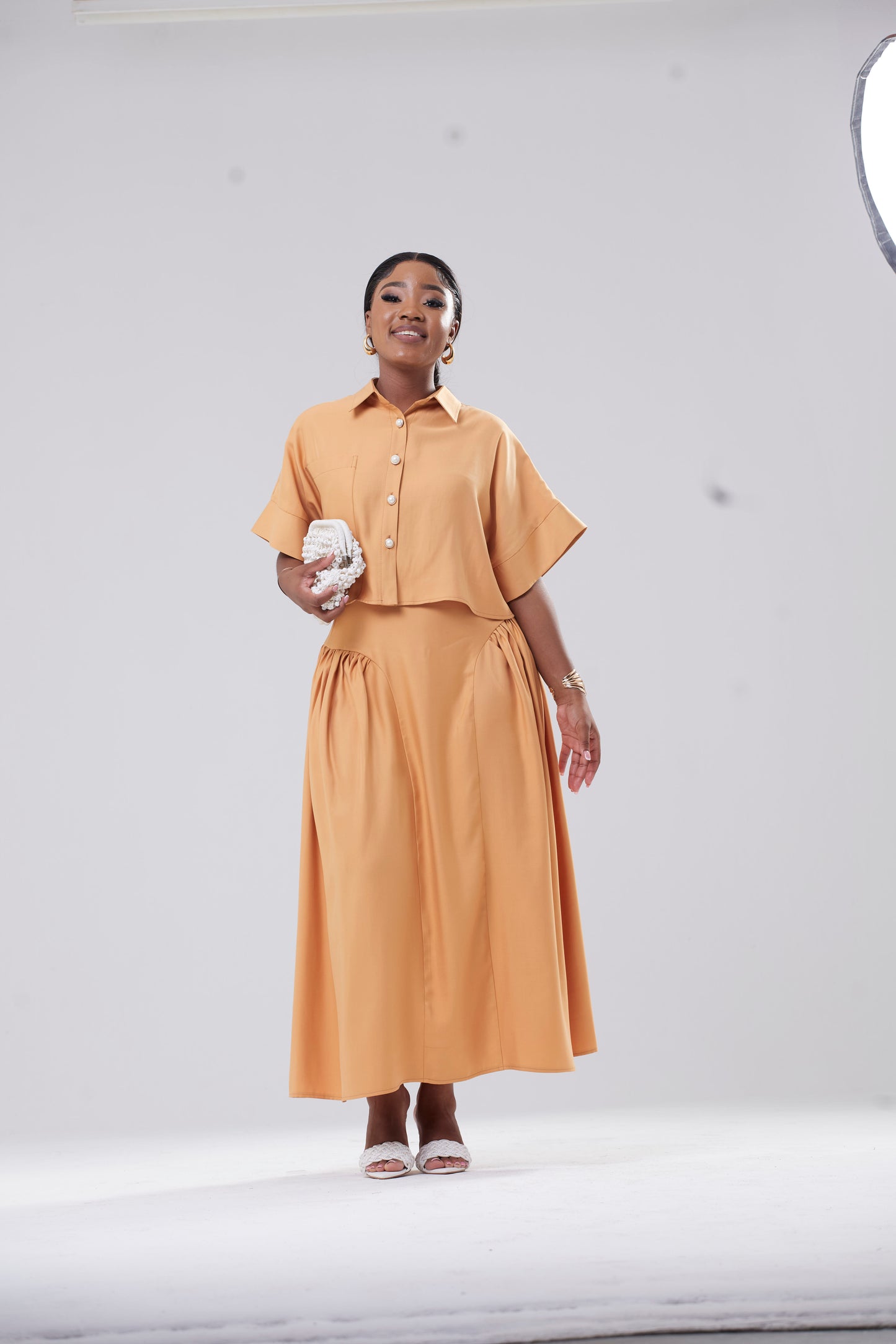 Imani Blouse - Apricot