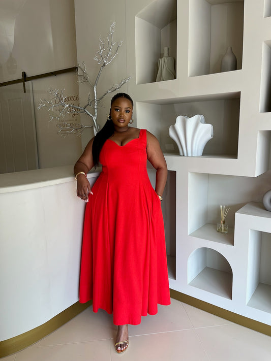 Aria dress-red
